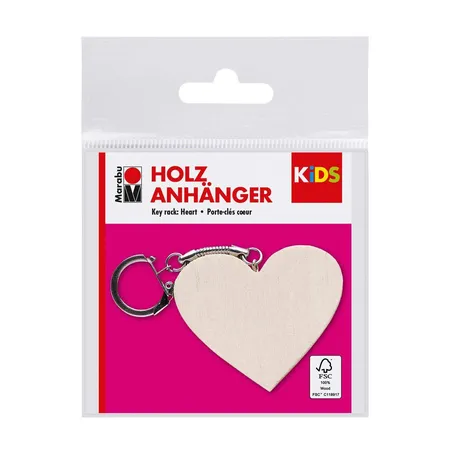 Marabu KiDS Anhänger aus Holz, Herz