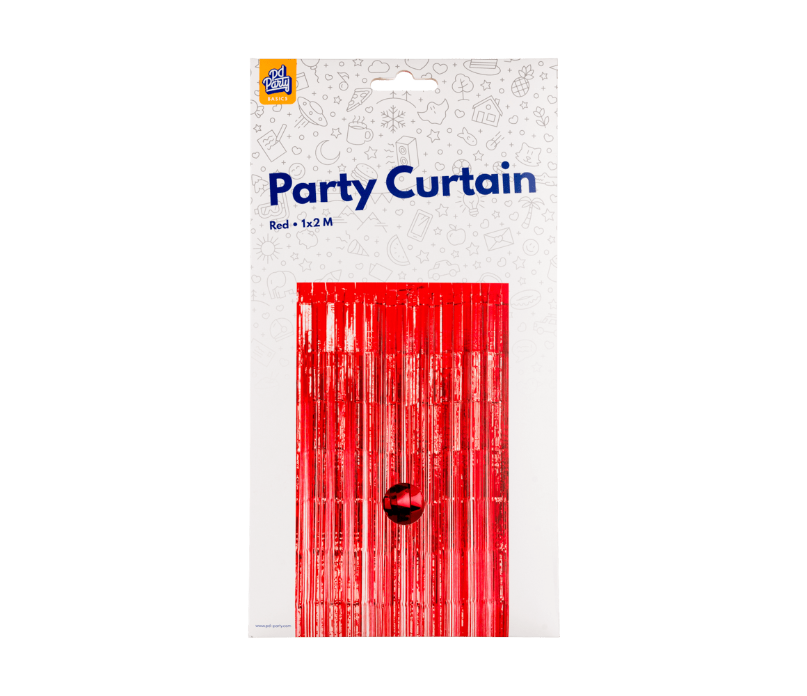 Rood Deurgordijn 2m