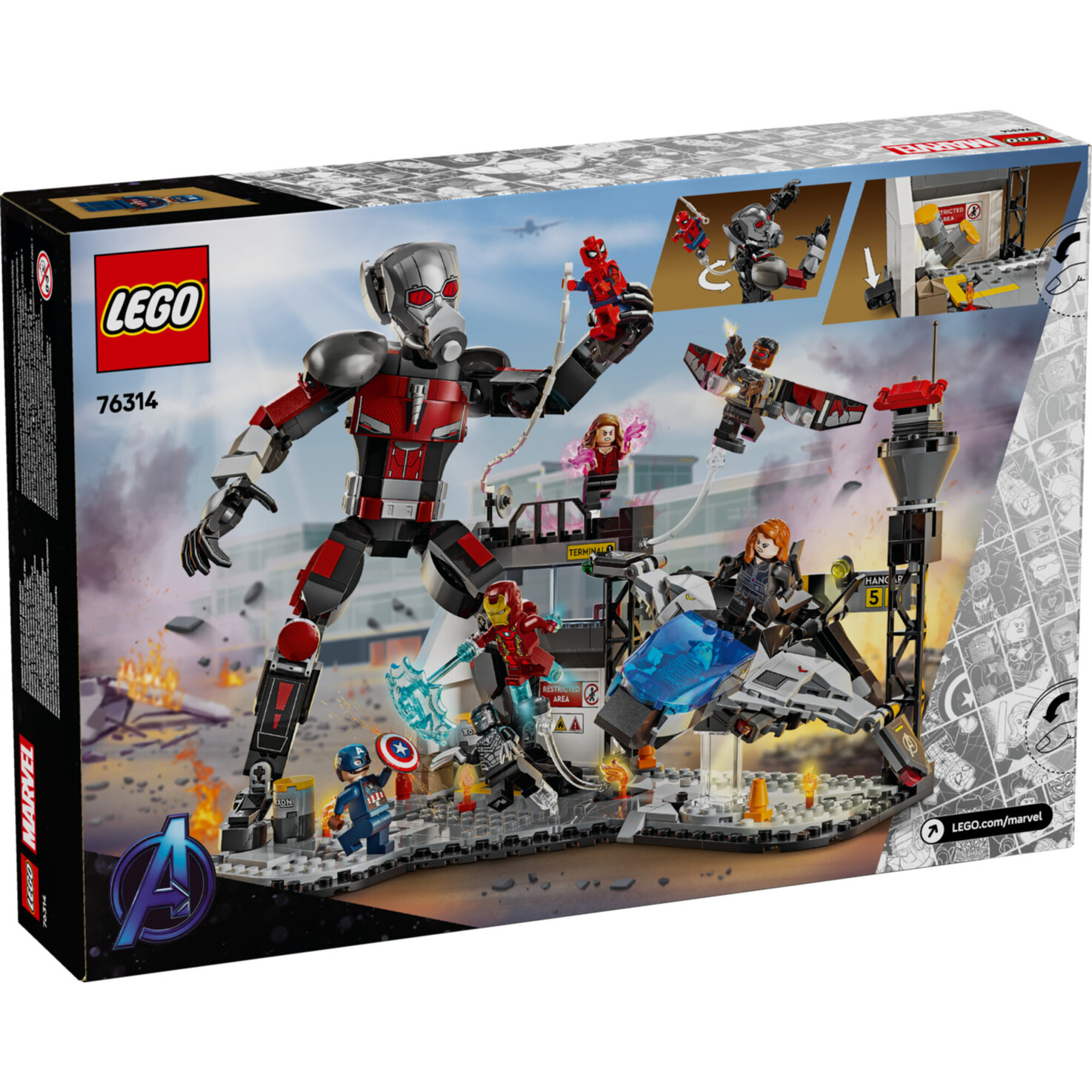 LEGO® Marvel76314 Captain America: Civil War Actionduell