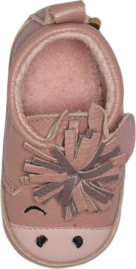 Melton Horse leather slippers Ash rose
