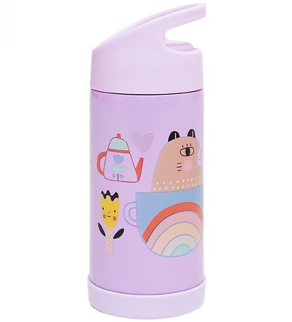 Petit Monkey Termoflaske m. Suger?r - 350 ml - Lilla m. Is