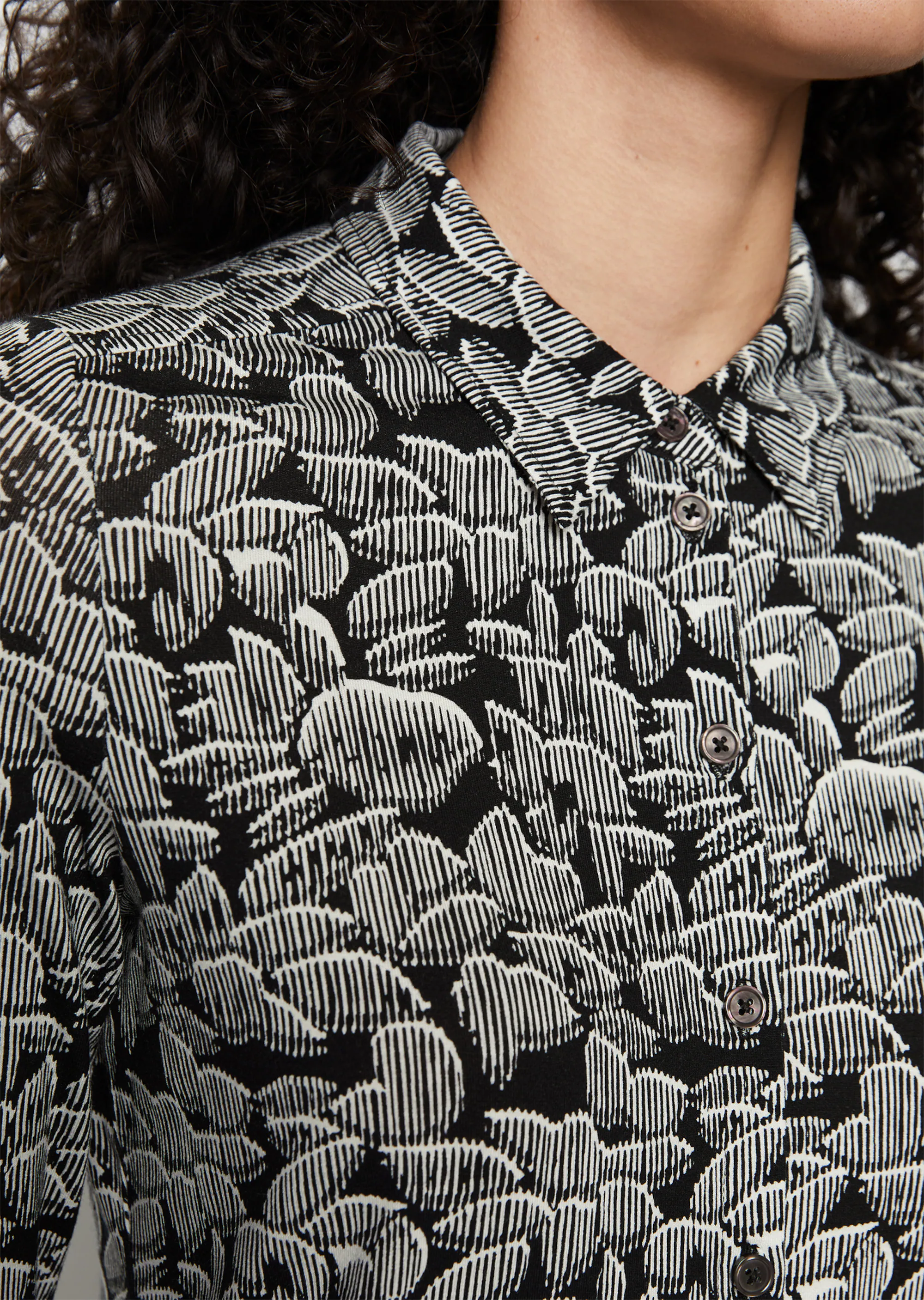 Jersey-Print-Bluse regularaus LENZING™ ECOVERO™