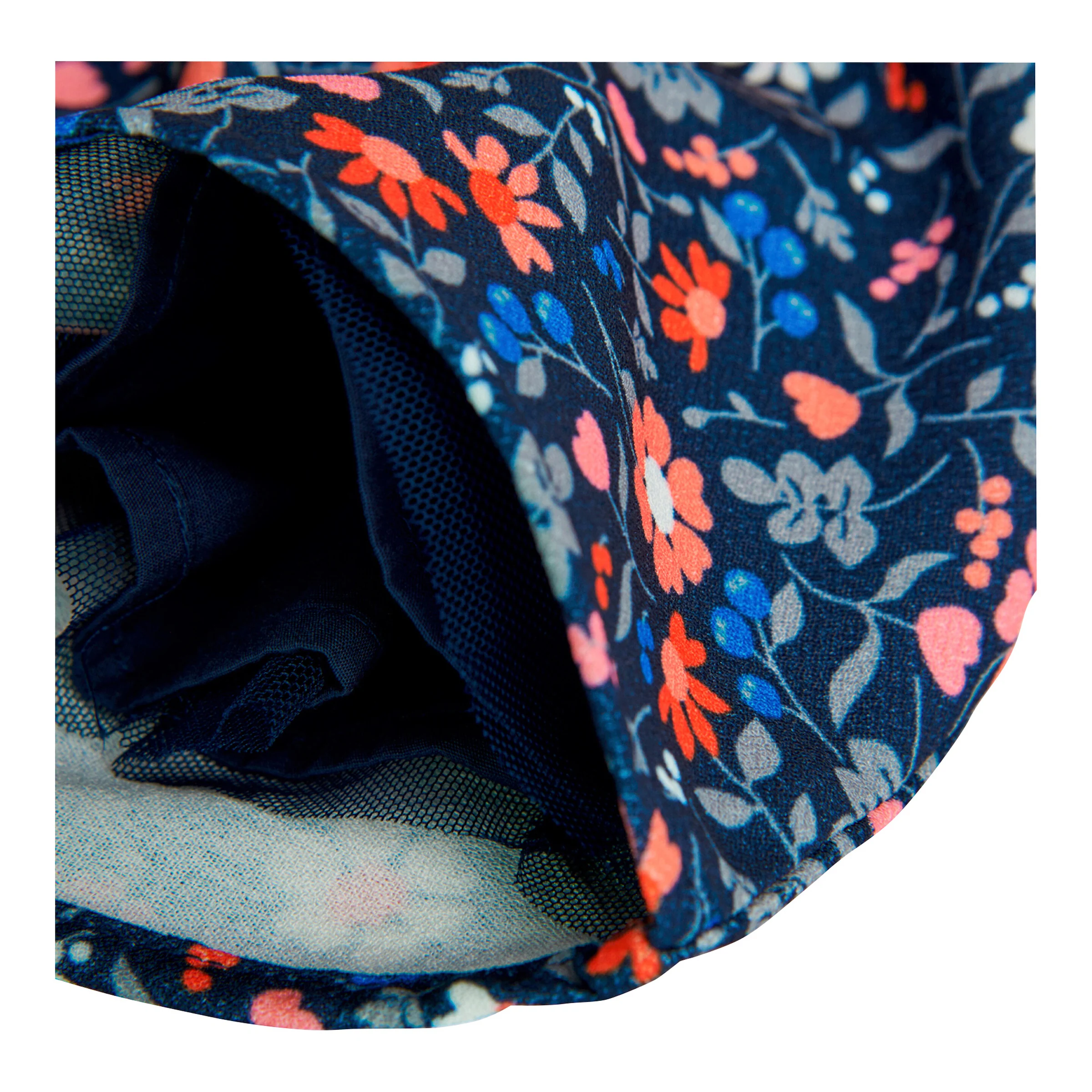 BOBOLI Kleid langarm Blumen blau/bunt