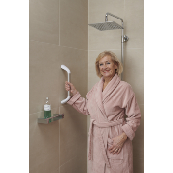 Secucare wandbeugel 40 cm aluminium wit