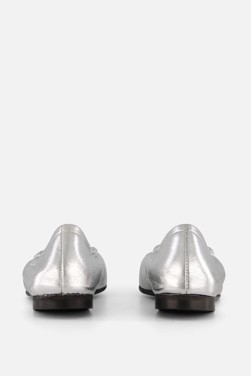 Linea Zeta Ballerina's zilver Leer