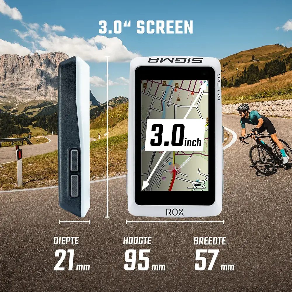 Sigma Sport ROX 12.1 EVO GPS Fietscomputer Wit