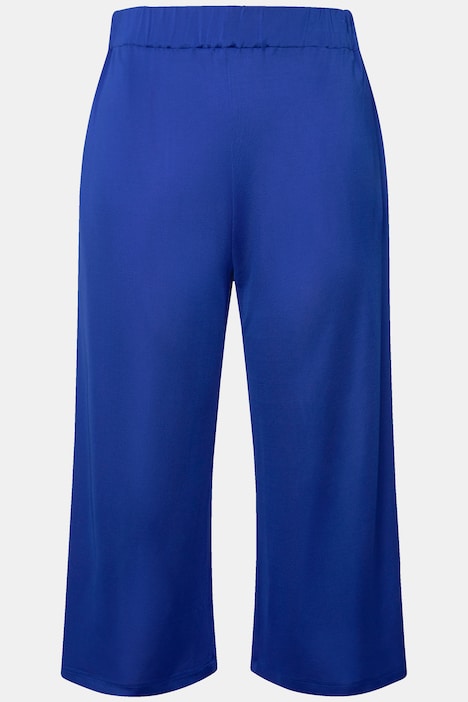 Slinky-Culotte, wadenlang, weites Bein, Elastikbund