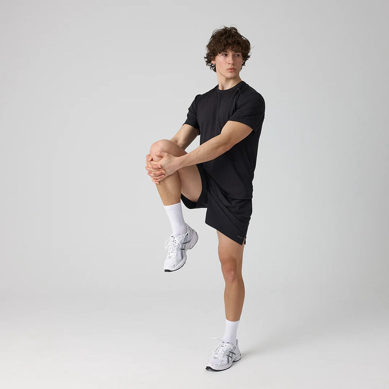 Trainingsshirt Mesh Herren aus recyceltem Polyester Schwarz