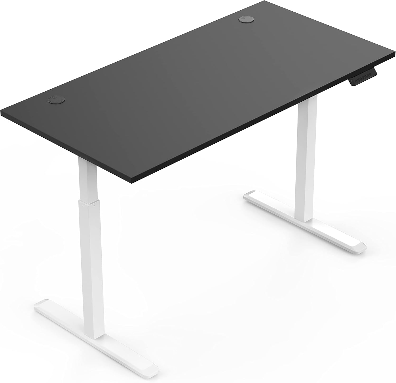 Up Up Bjorn Sit Stand Electric Desk (Tabletop Black, Frame White, L 150x75x2.5)