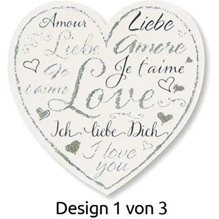 Avery Zweckform Z-Design 56813, Sticker auf Rolle, Herzen, 50 Aufkleber