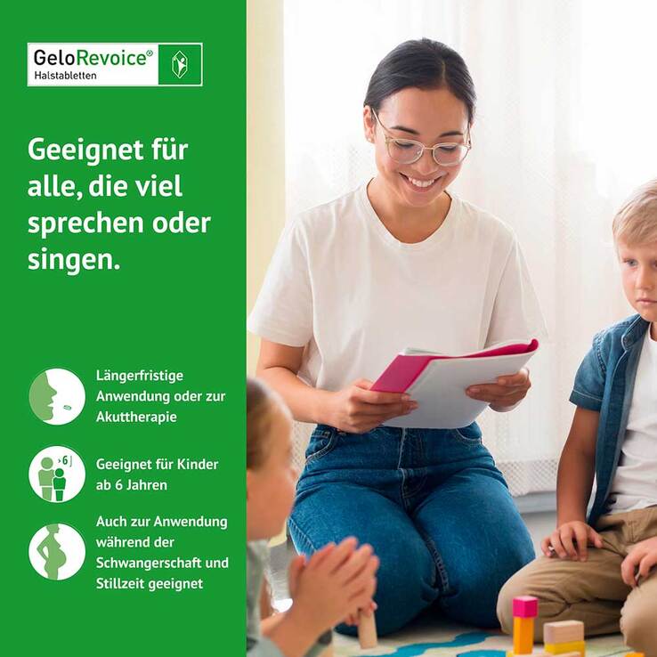 GeloRevoice Halstabletten Cassis-Menthol bei Heiserkeit & Stimmverlust, 20 St