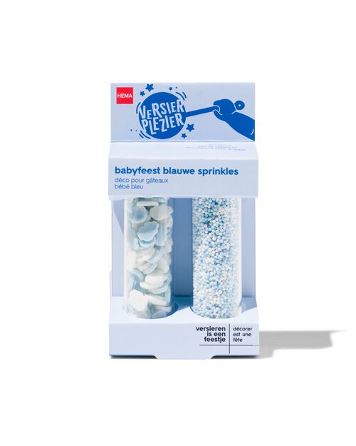 kit de décoration pour gâteau comestible étape 5 vermicelles - fête bébé bleu