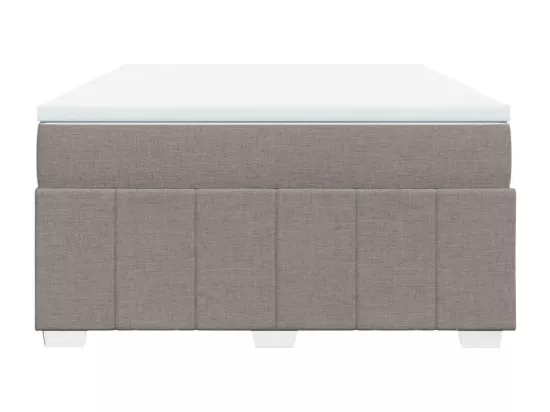 Sommier à lattes de lit avec matelas Taupe 140x190 cm Tissu