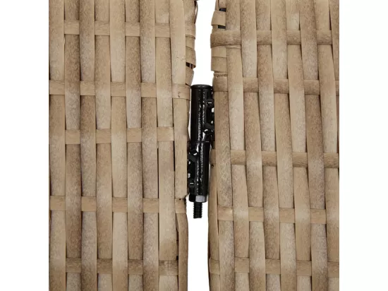 Cloison de séparation 5 panneaux beige résine tressée