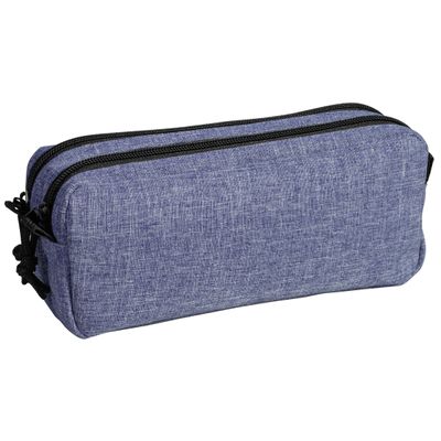 Trousse rectangulaire School 2 compartiments - bleu - Carpentras