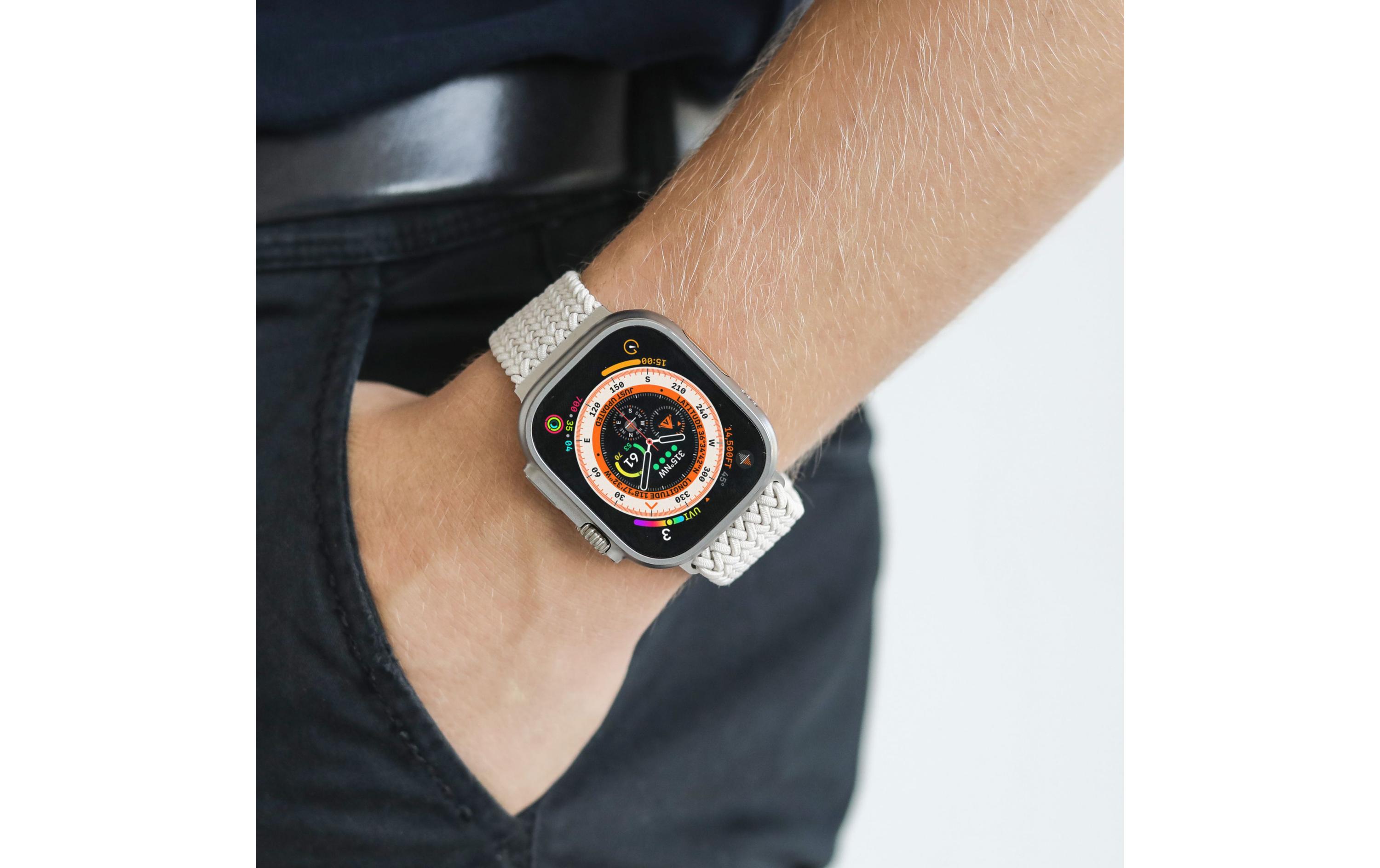 Armband Woven Loop Apple Watch 38/40/41 mm CreamArmband für Apple Watch 38/40/41 mm