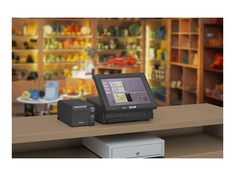 Epson TM T70II - Kvitteringsprinter - termisk linje - Rulle (8 cm) - 180 dpi - op til 250 mm/sek. - USB 2.0, seriel - skærer - mørkegrå