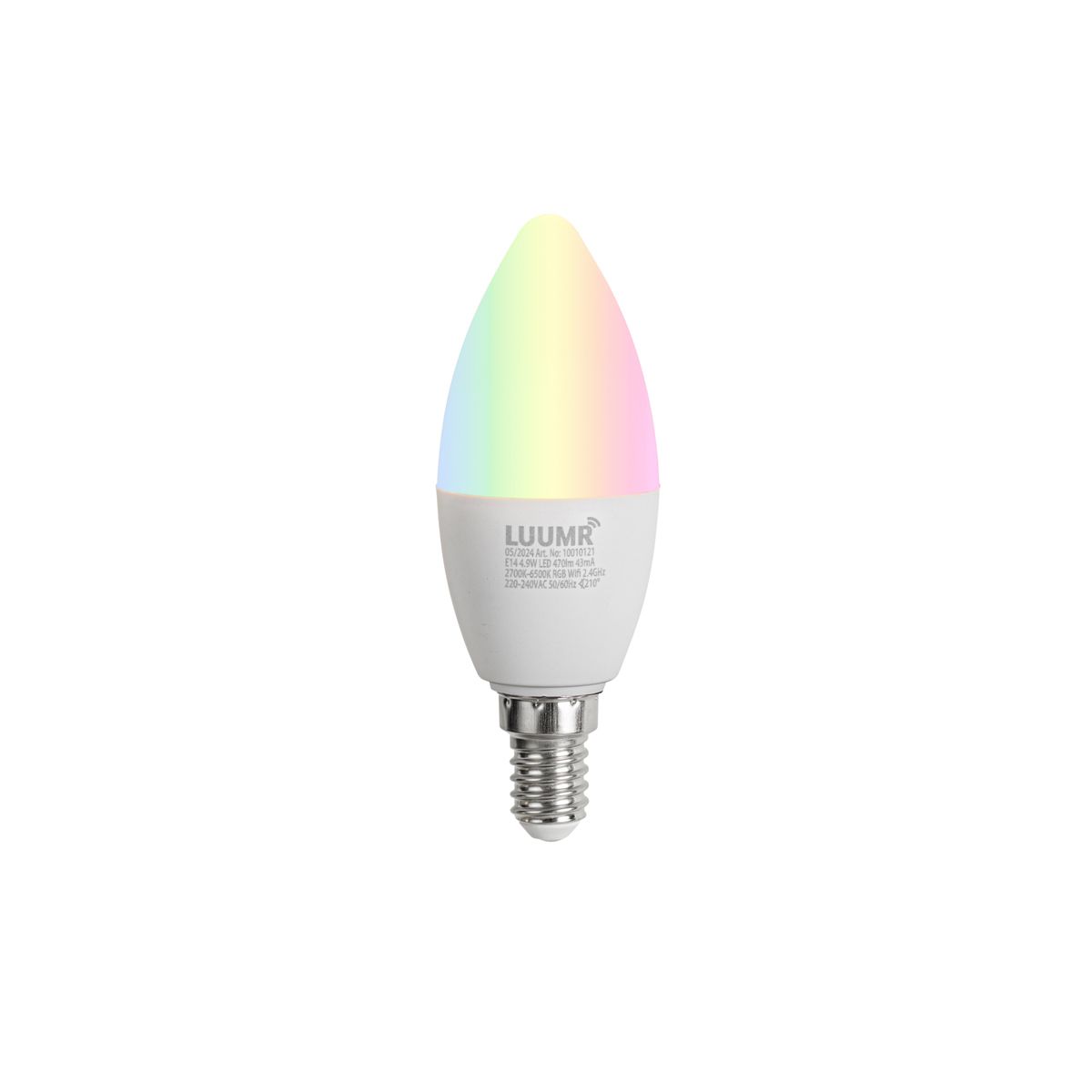 Set van 5 Smart E14 LED lampen C37 opaal RGBW 4.9W 470 lm 2700-6500K