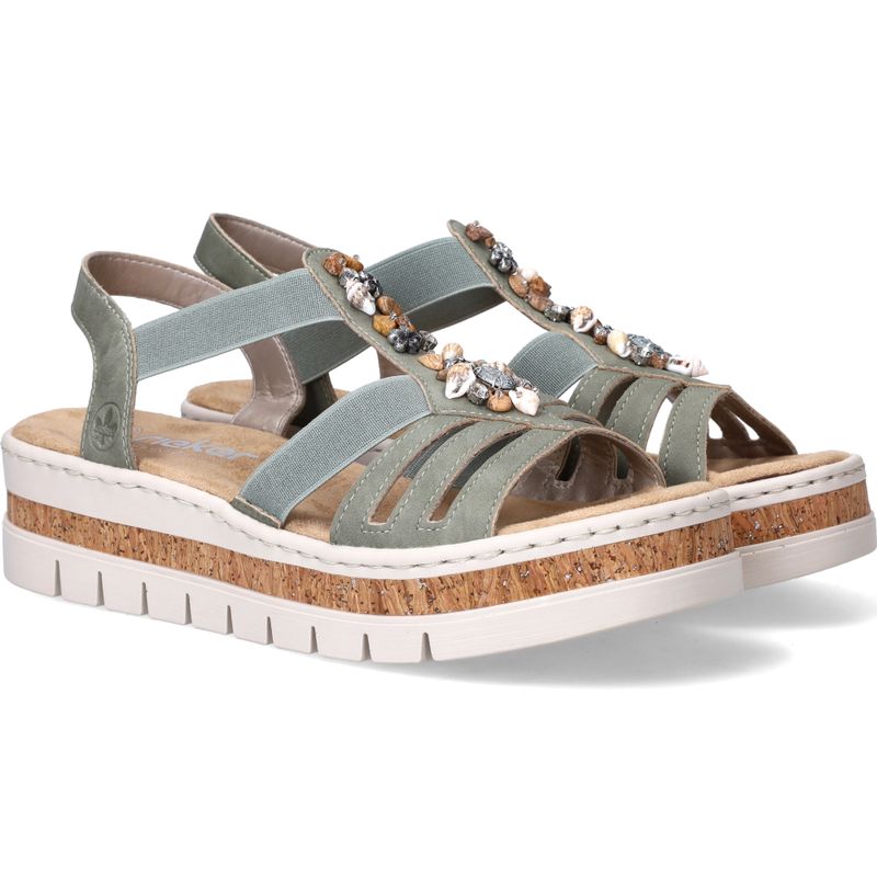 Rieker Sandalen Groen Dames