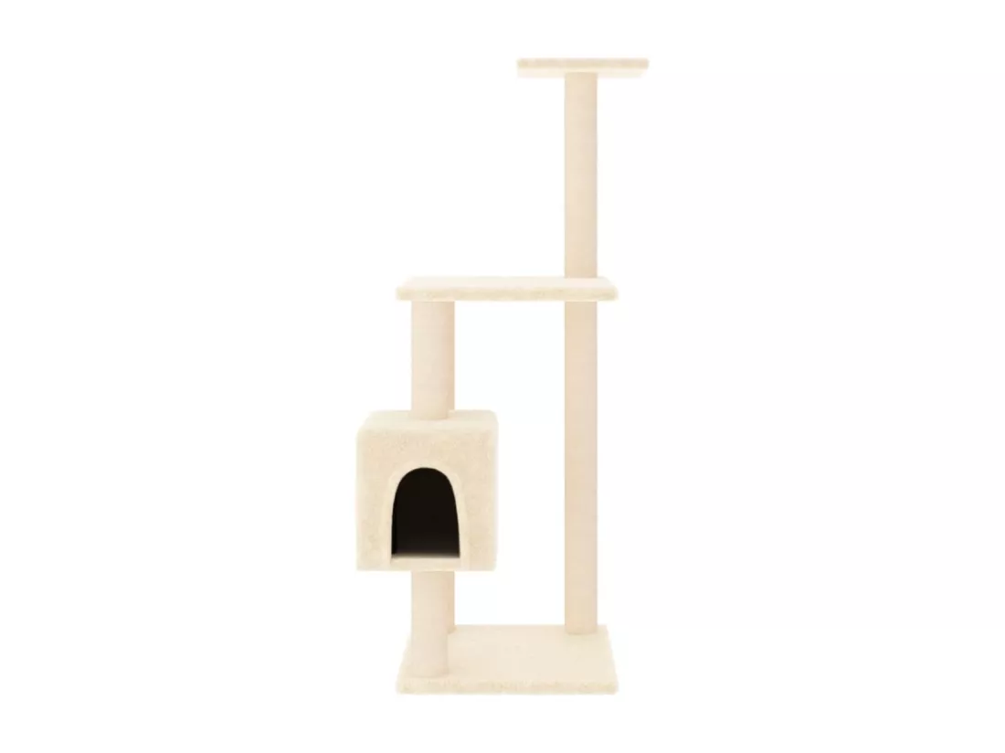 Arbre à chat avec griffoirs en sisal Crème 104 cm
