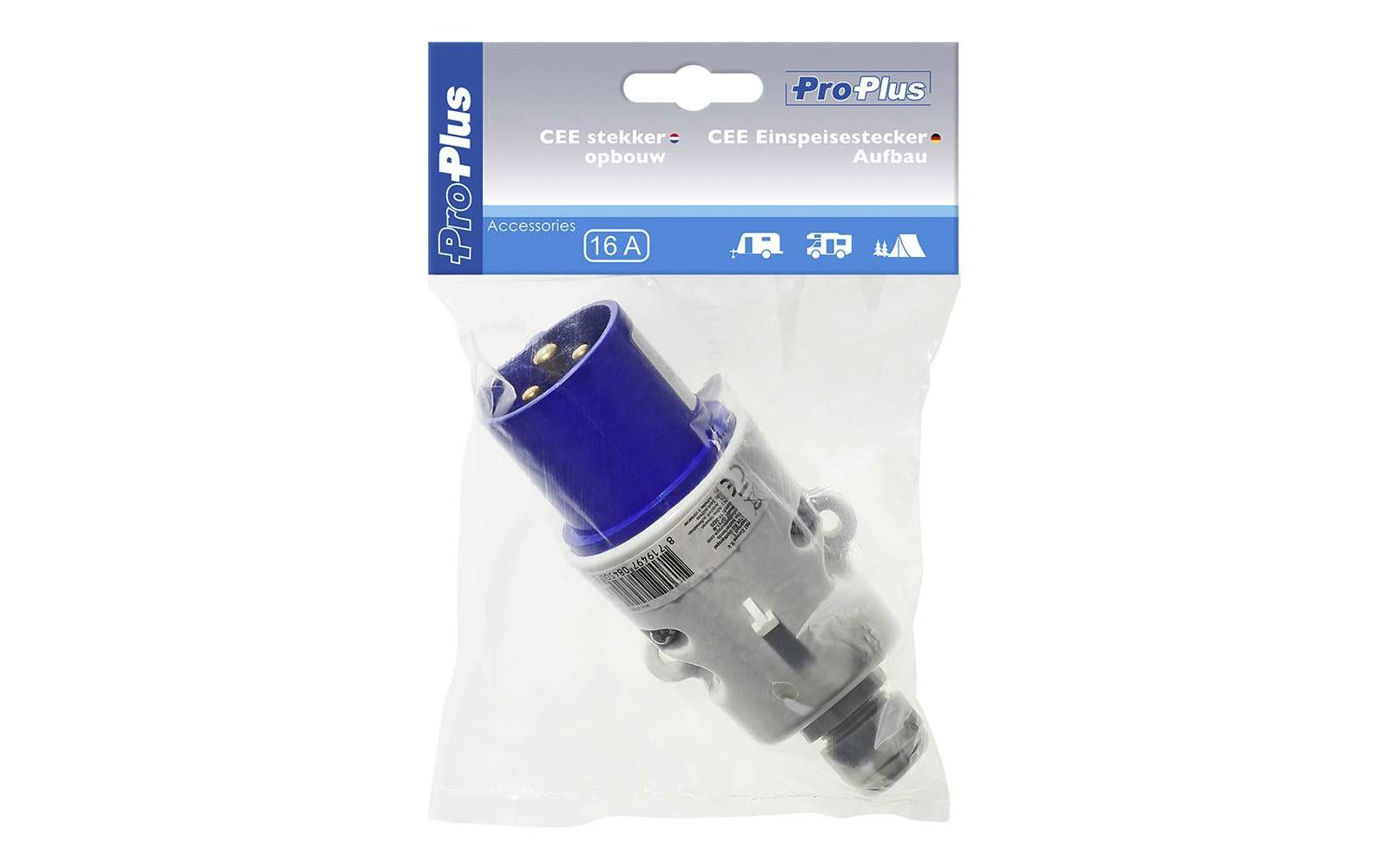 PAT CEE Einspeisestecker Aufbau grau