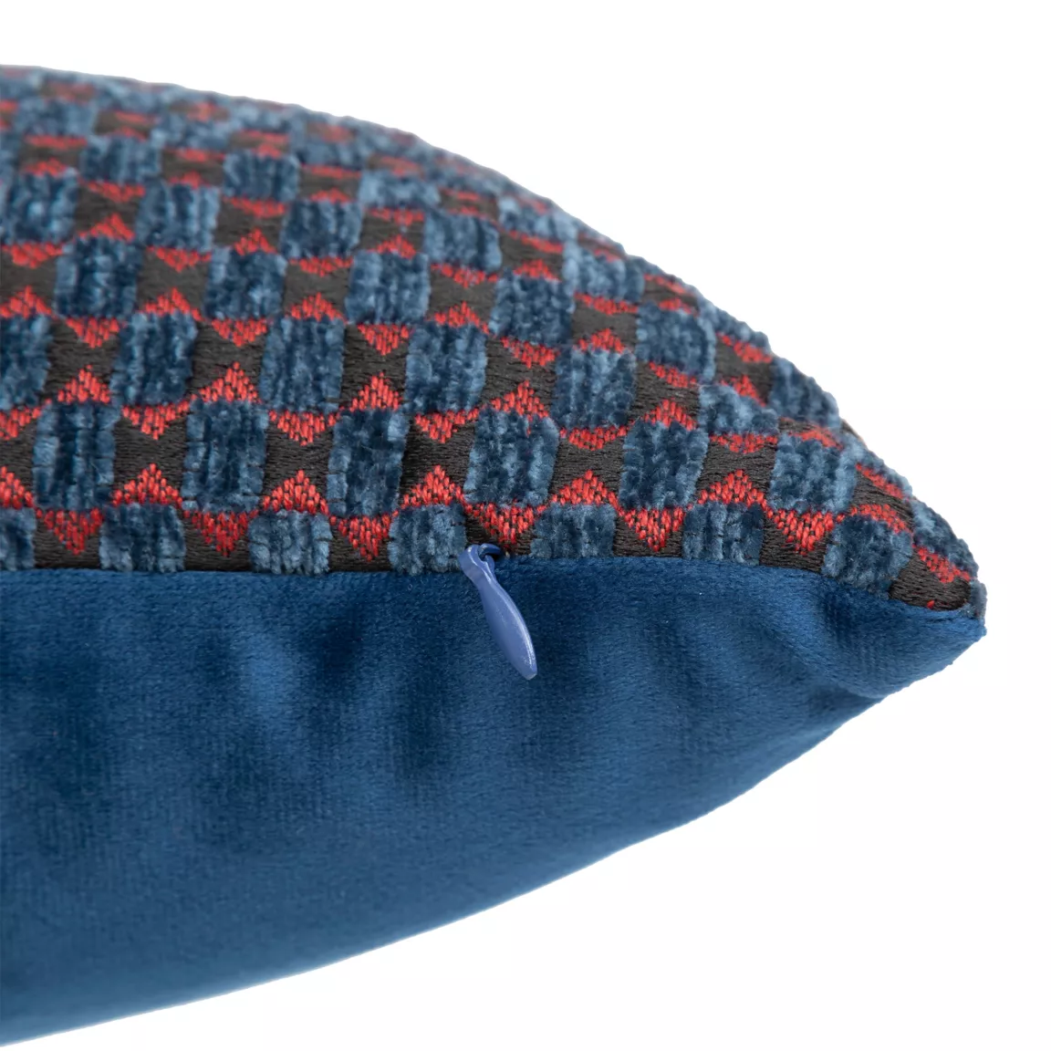Coussin rectangulaire velours (30 x 50 cm) Zaika Bleu