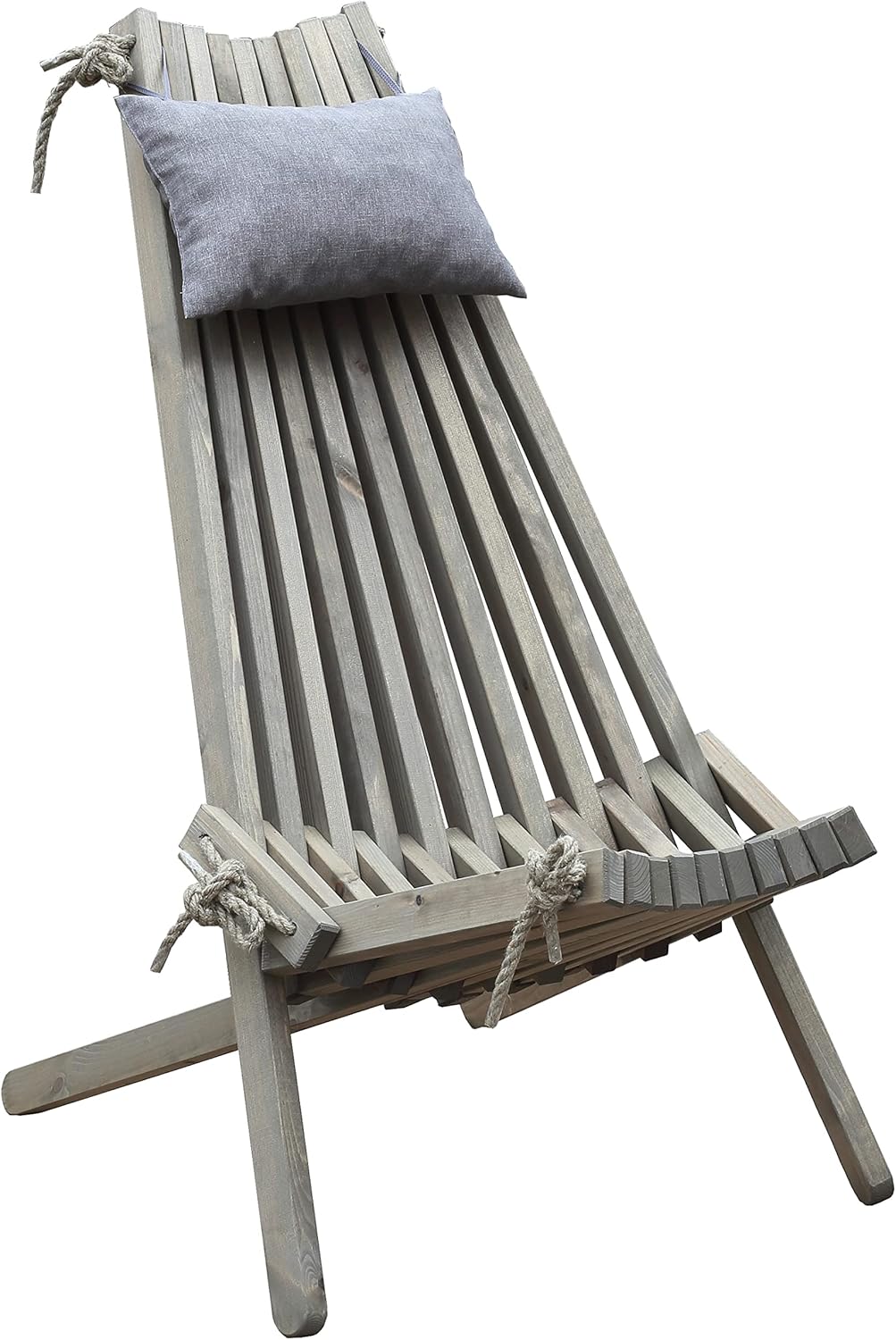 Design Garten Sessel Relaxsessel FALUN Kiefer grau Lounge Holz Garten Outdoor