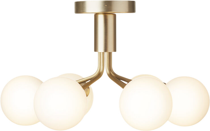 Nuura Apiales 6 Ceiling, brushed brass / opal Brushed brass / opal