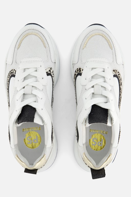 PS Poelman Sneakers wit Leer