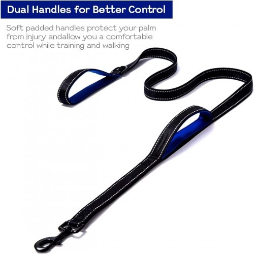 Guia para cães Edipets resistente, azul e preta.