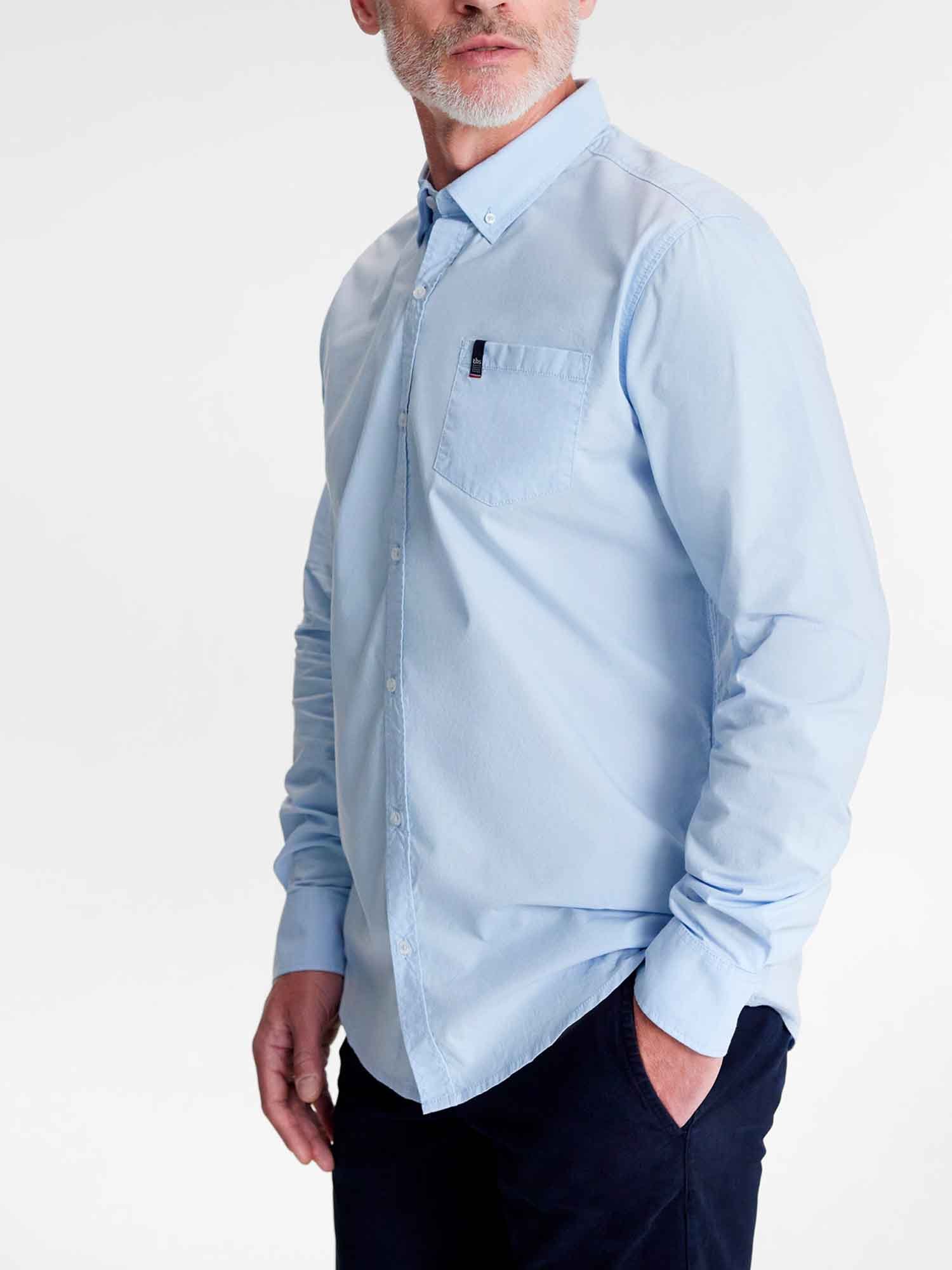 Chemise Homme Coton Biologique Bleu