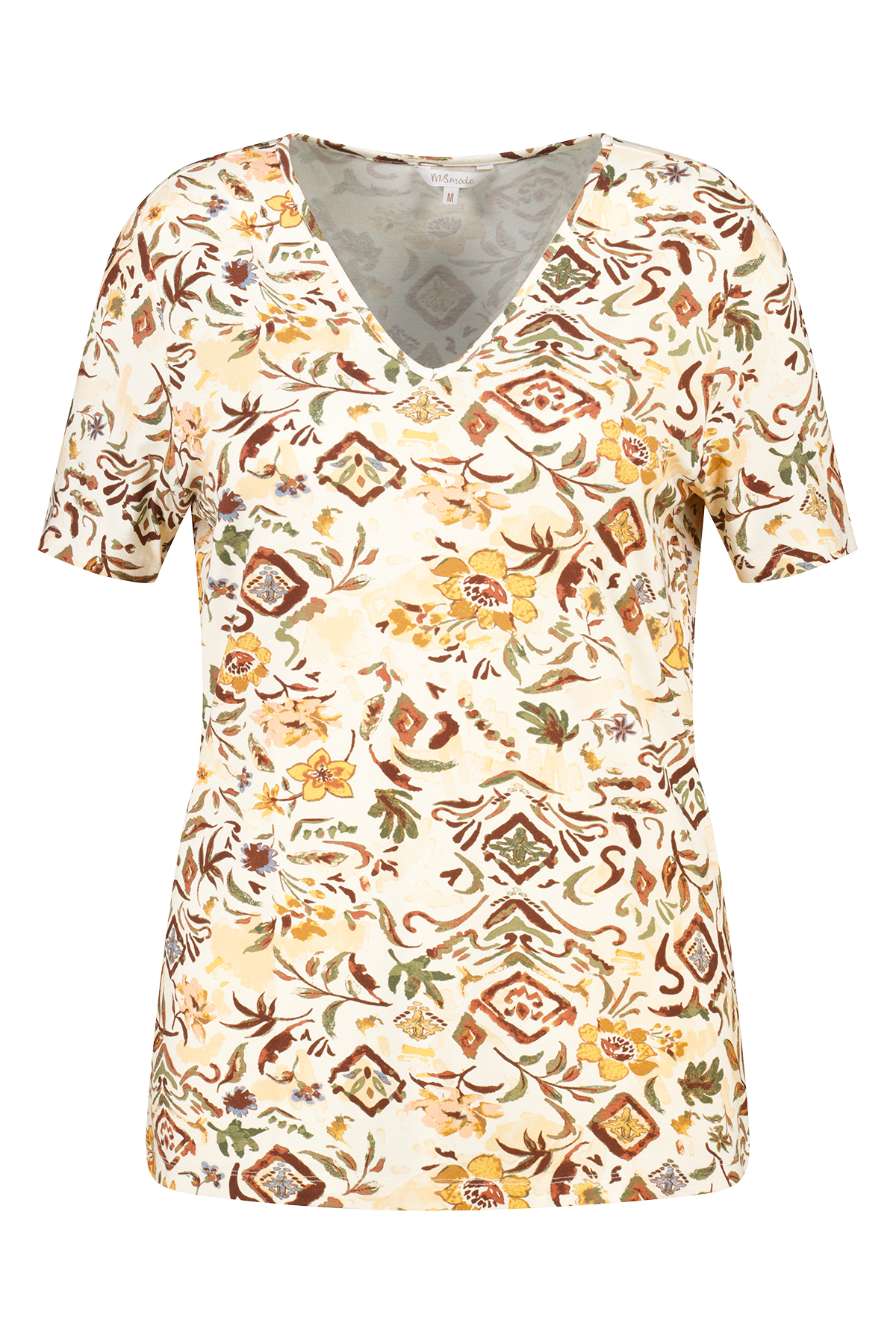 T-shirt met print Multi Zand