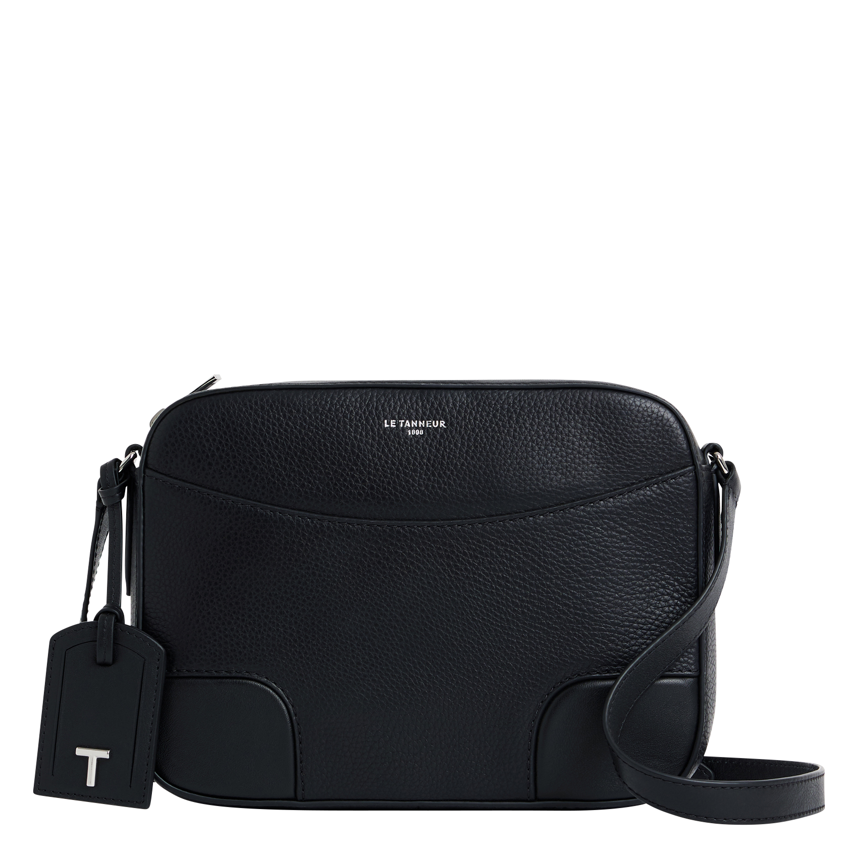 ROMY - Sac bandoulière en cuir grainé| Noir
