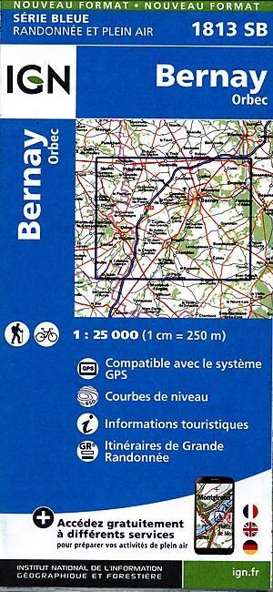 IGN - 1813 SB BERNAY ORBEC 1 25 000