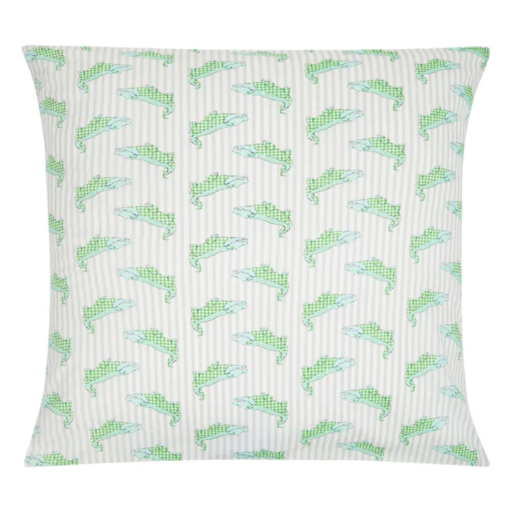 Lucas du Tertre Taie d'oreiller Crocodile | Vert