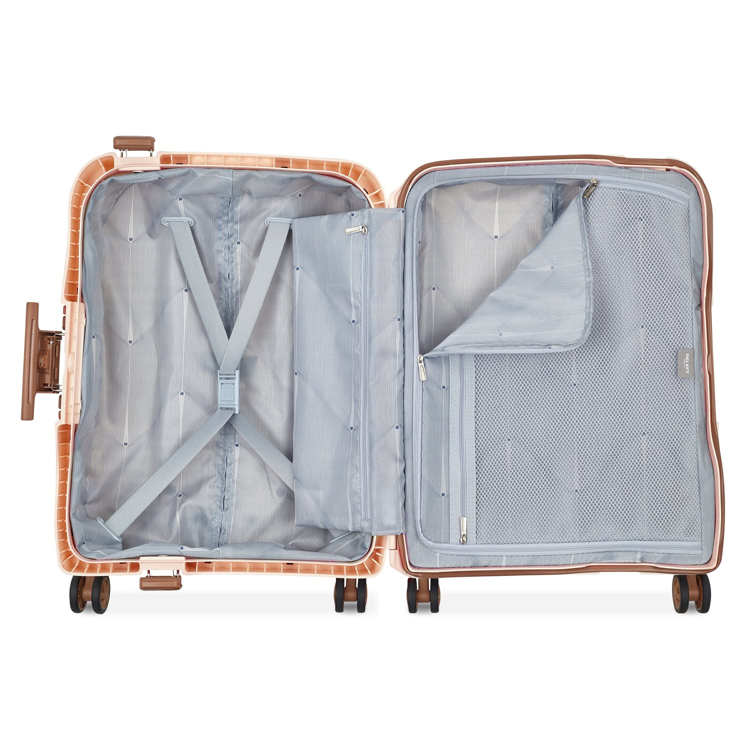 Delsey Moncey 4 Wheel Trolley 55/40 Slim pink
