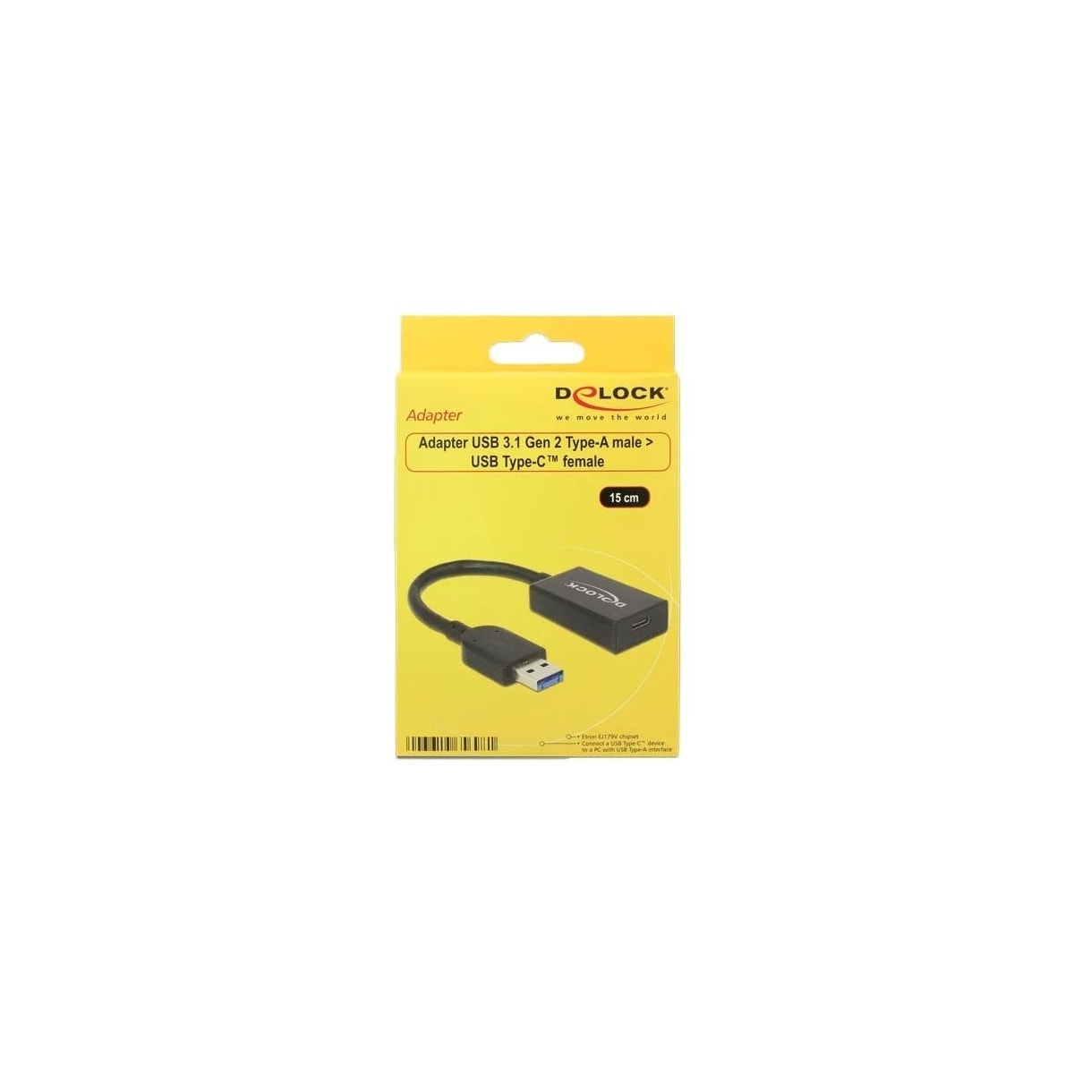 Delock Konverter USB 3.1 Gen 2 Stecker > USB Type-C 15cm