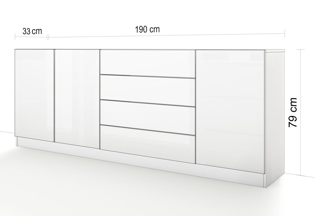 borchardt Möbel Sideboard »Vaasa« Breite 190 cm