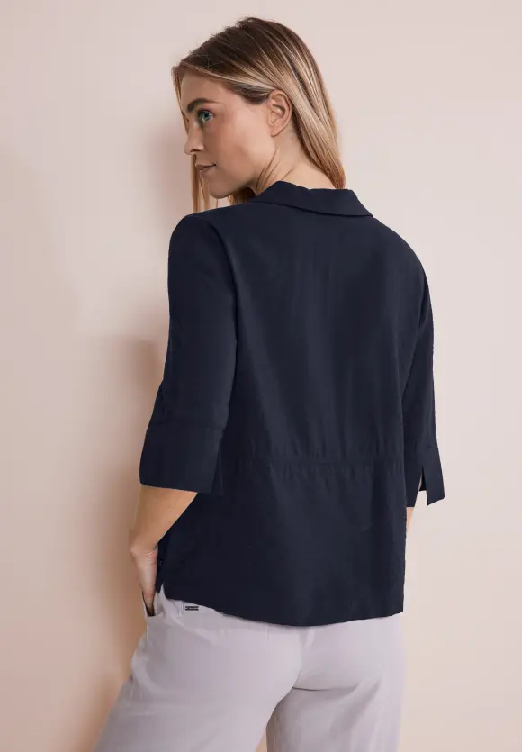 3/4 Arm Bluse - deep blue