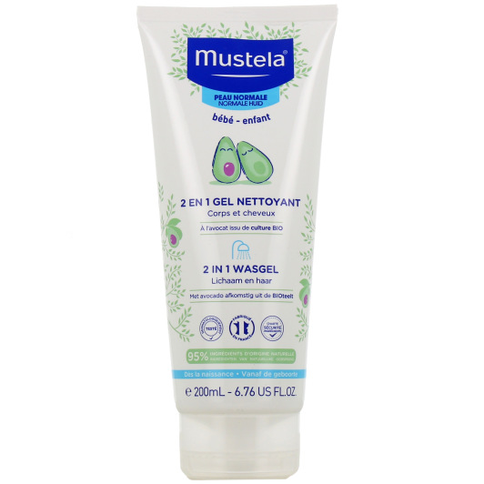 Gel nettoyant pour bébé corps et cheveux Mustela