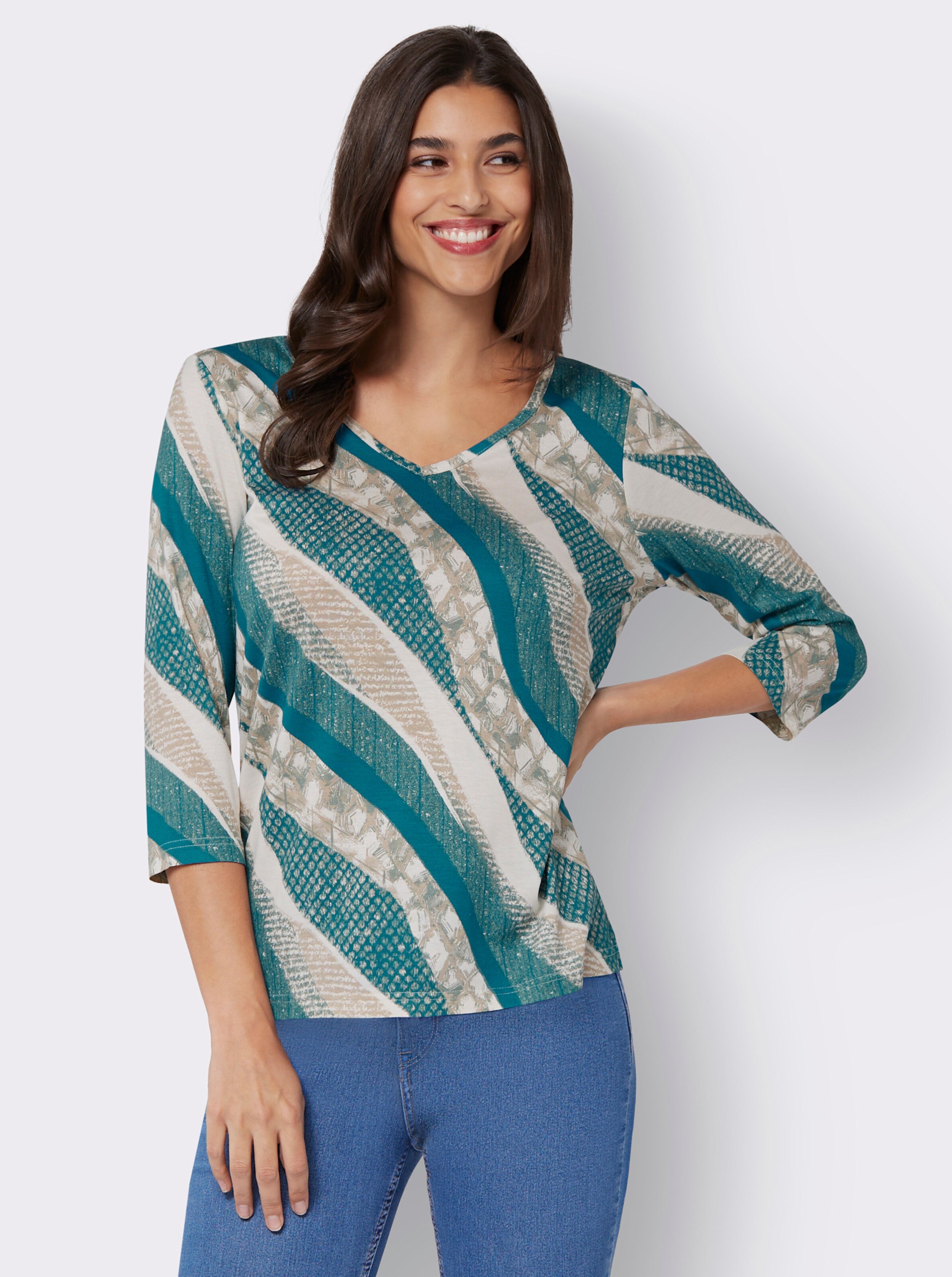 34-Arm-Shirt aus reiner Viskose