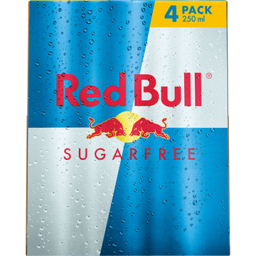 Red Bull Energy Drink Suikervrij - 4 x 250ml