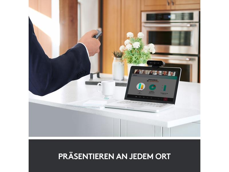 Logitech Presenter Spotlight Schiefergrau Innovative Presenterlösung im minimalistischen Design mit digitalem Laserpointer und 30m Reichweite
