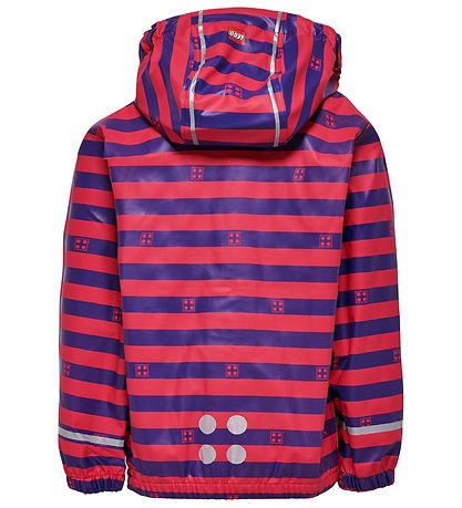 LEGO® Wear Regenjacke - Dunkel Pink/Lila Gestreift
