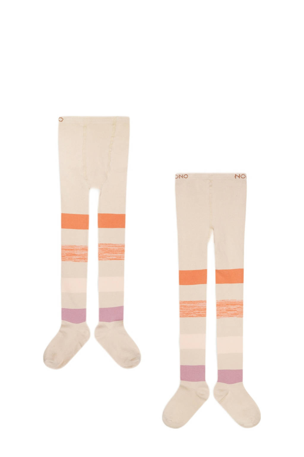 NONO maillot met streepdessin ecru/multicolor
