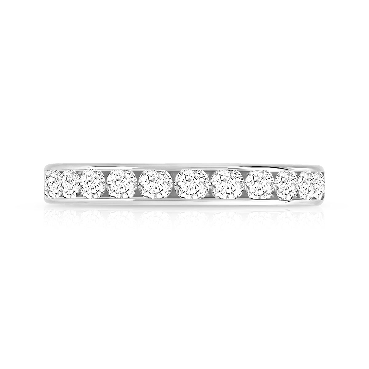 Alliance demi-tour or 750 blanc diamant H/P1