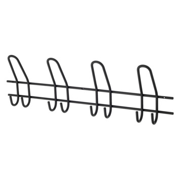 Kapstok 8 haken Ursela zwart zamak 530 mm