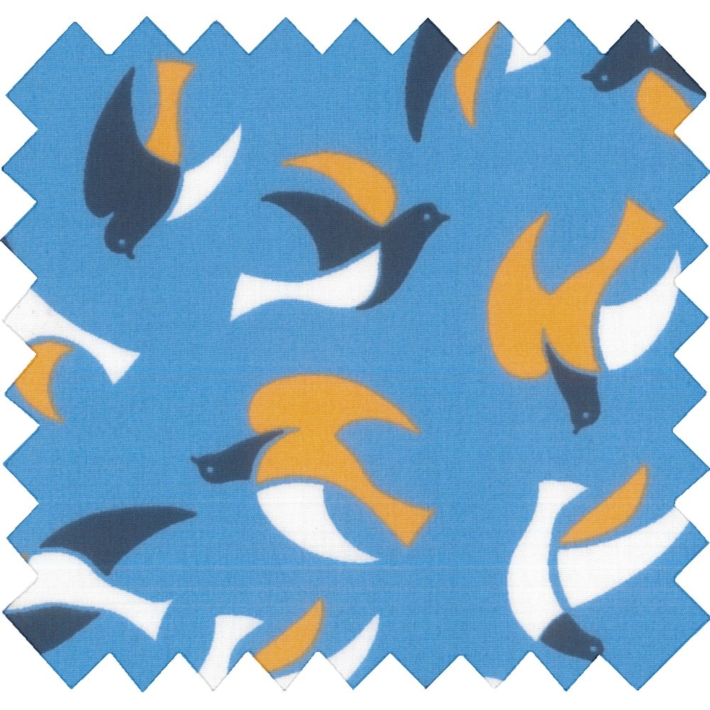 Coupon Tissu 1 M Hirondelles