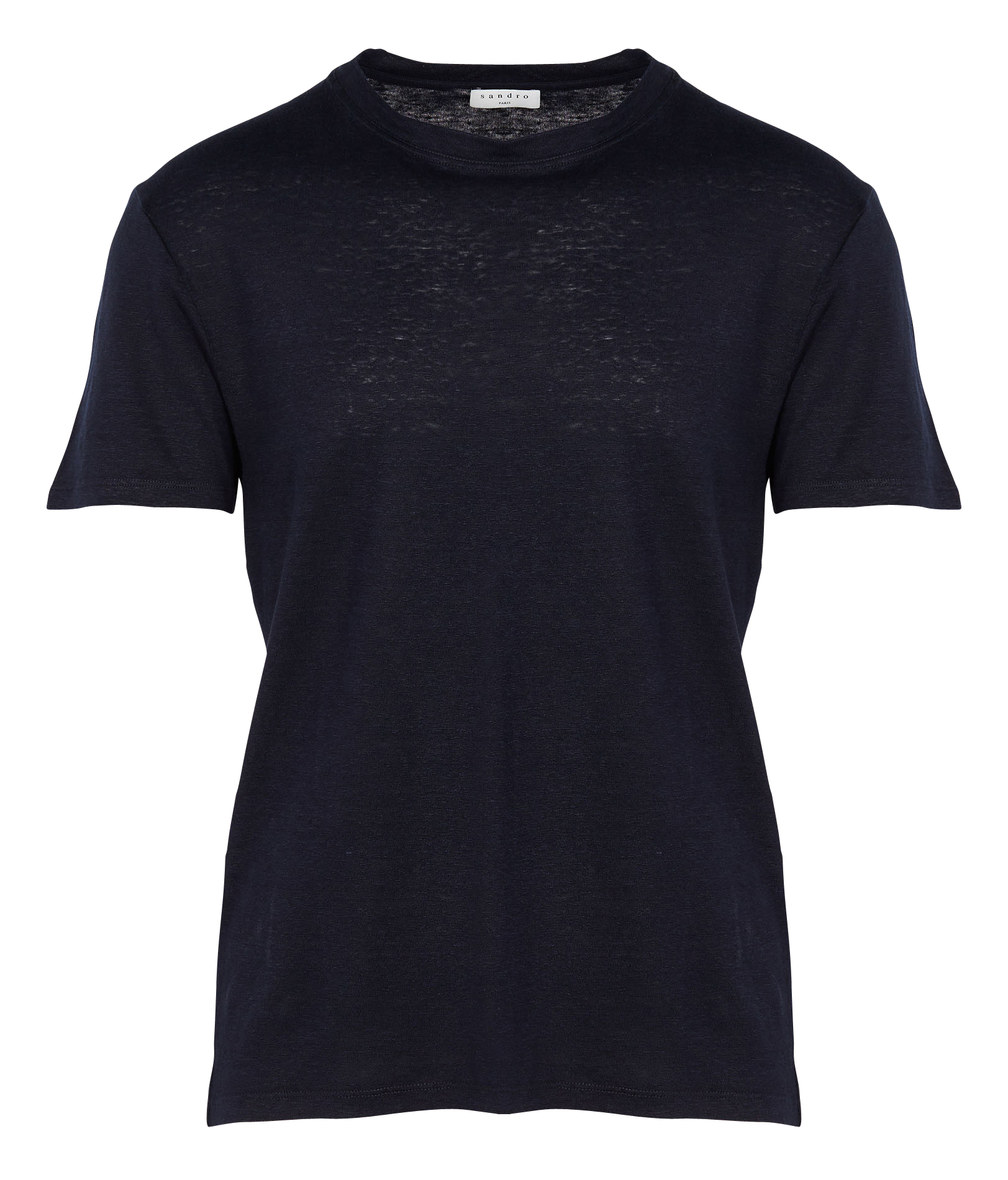 Tee-shirt col rond regular-fit en lin | Bleu