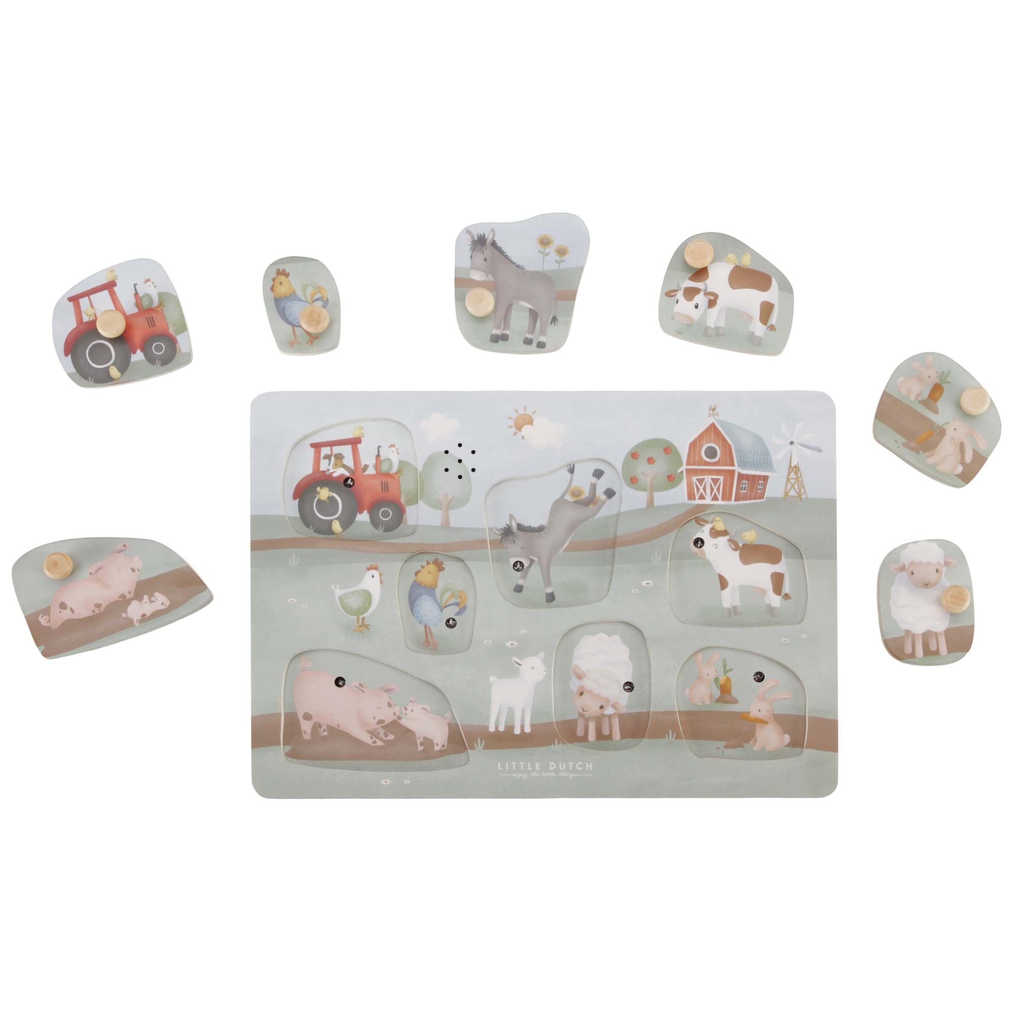 Little Dutch geluiden puzzel Little Farm multi